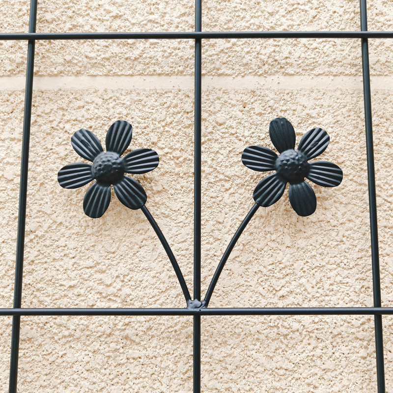 Support extérieur robuste en forme de treillis en métal pour plantes grimpantes