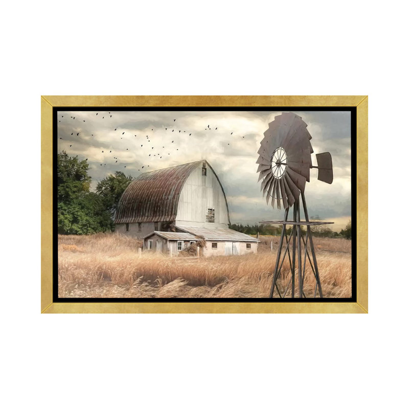Henderson Bay Farm par Lori Deiter - reproduction de photo, H 40 po x l 60 po x P 1,5 po, Toile avec cadre doré