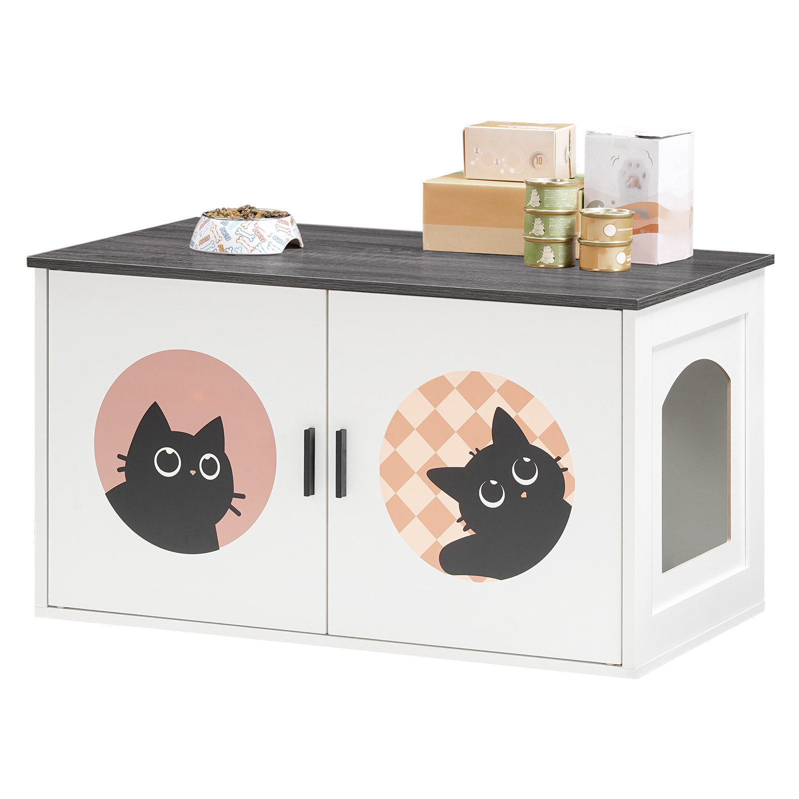 Tucker Murphy Pet™ Cat Litter Box Enclosure, Hidden Cat Litter Box ...