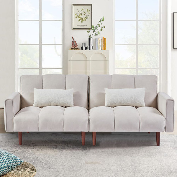 Christine Upholstered Cushion Back Sofa Beige