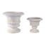Ensemble de pots à fleurs en magnésium et urne avec design classique d'intérieur / extérieur de 2 à 20 po, ivoire 15 po