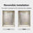 Duchess 56 to 60 in. x 76 in. H Semi-Frameless Stainless Steel Double Sliding Shower Door in Satin Brass with 5/16 in. (8mm) Clear Glass-124844530-124844531