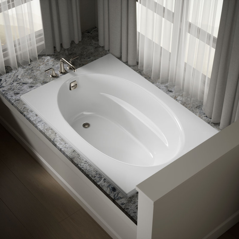 Baignoire de trempage encastrée 60 "x 42" Windward, Blanc