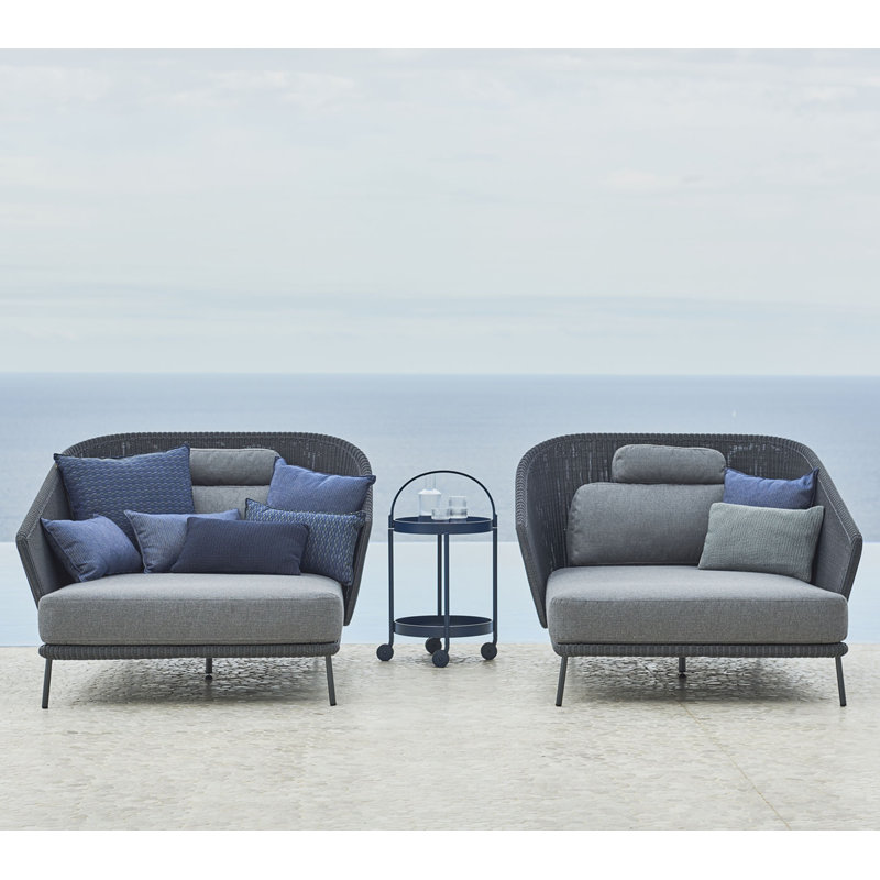 Link Outdoor Square Pillow Cover and Insert, 19.7 x 19.7, Blue