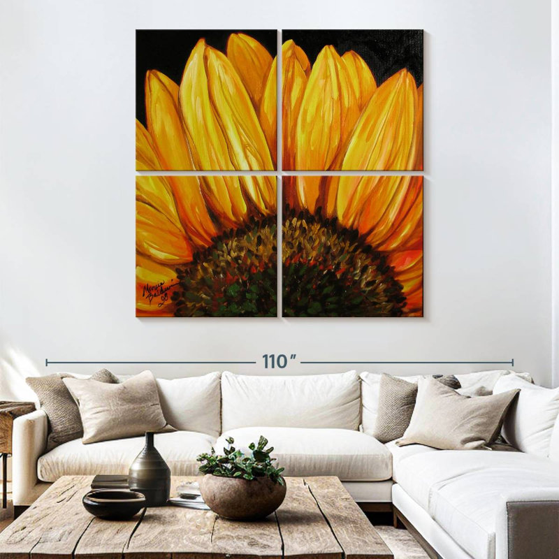 Harnek Sunflower Sunflower, 74" H x 74" W