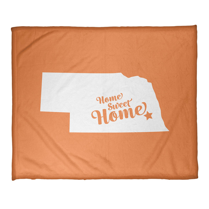 Jeté en polaires pour lincoln home, l 52,5 po x L 62,5 po, Orange