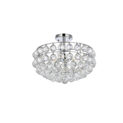 Kieron 5-Light Dimmable Crystal Flush Mount