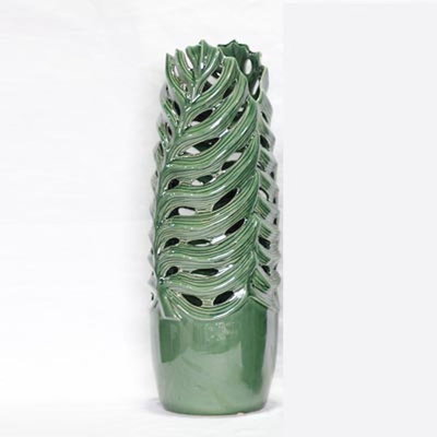 Vase de table en céramique verte Jarratt