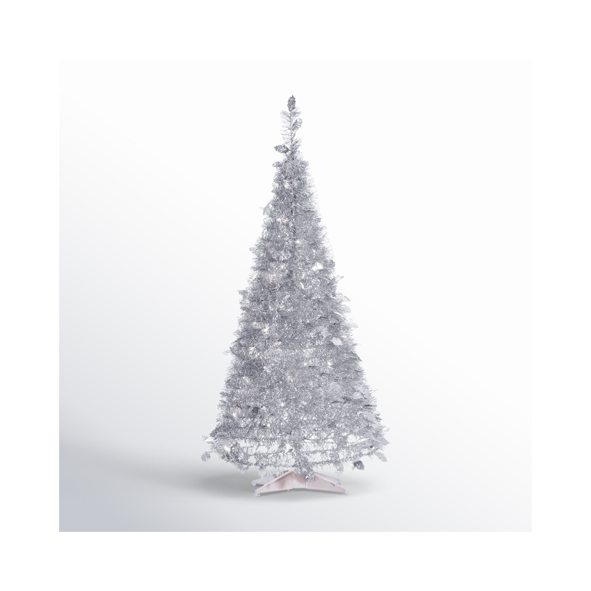 48' Lighted Artificial Pine Christmas Tree, 4'