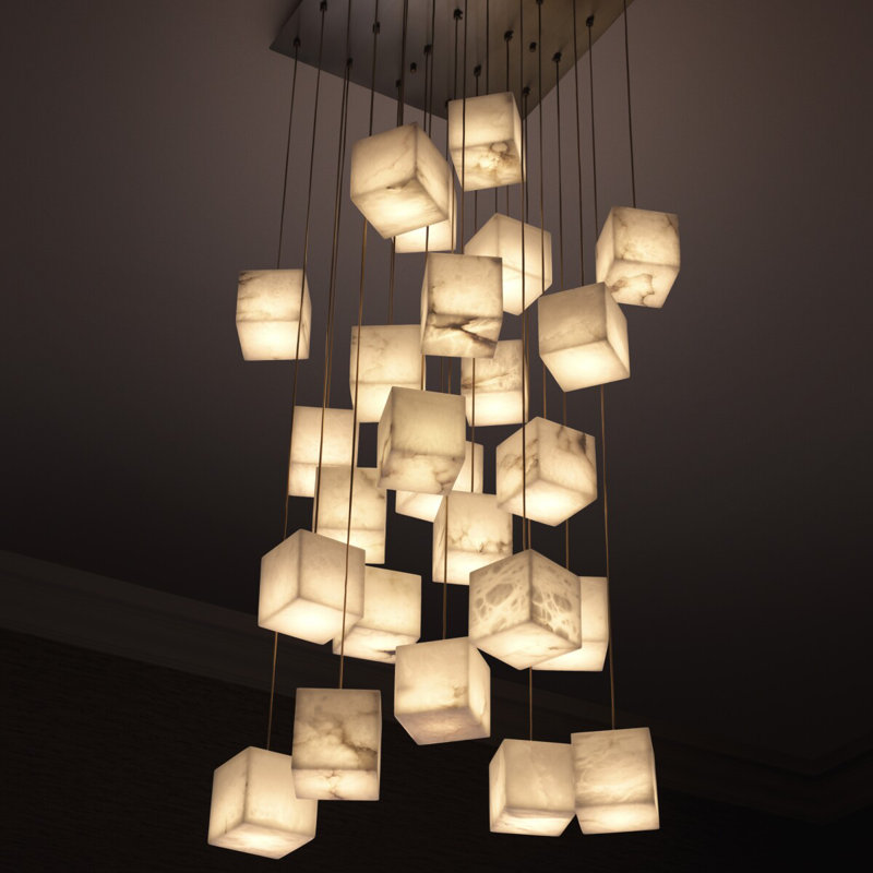 Chandelier Duboce Antique Brass Finish - Lamp