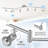 6 Light Track Lighting Kit,Flexibly Track Lights Ceiling with GU10 Base for Kitchen-105375147