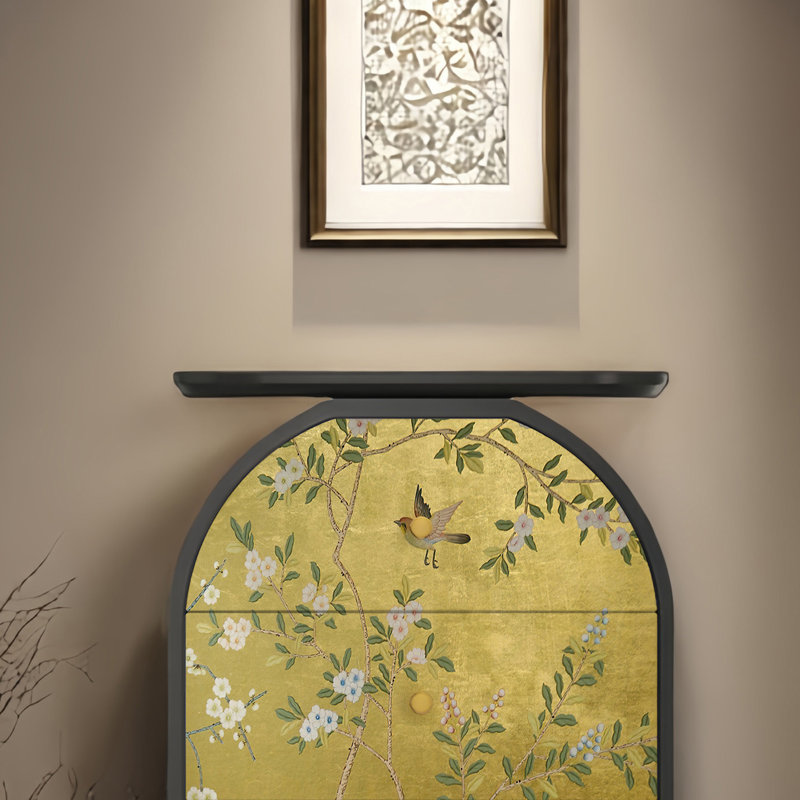 Commode de tiroir de salon en bois massif rétro