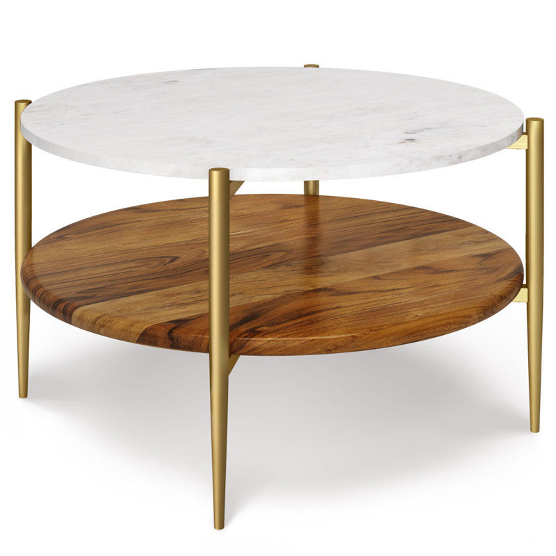 Table de bout ronde 17 po en bois massif blanc