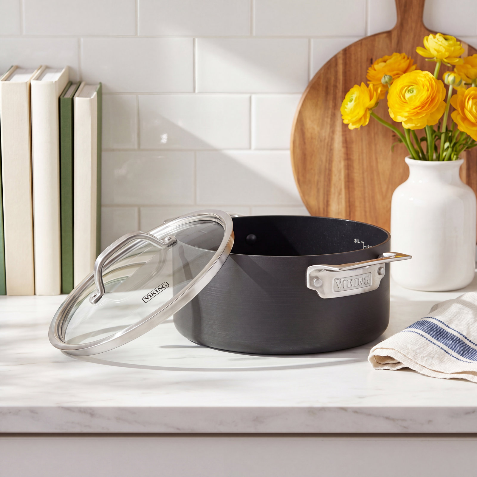Viking Hard-Anodized Non-Stick Stockpot, 4 Qt.