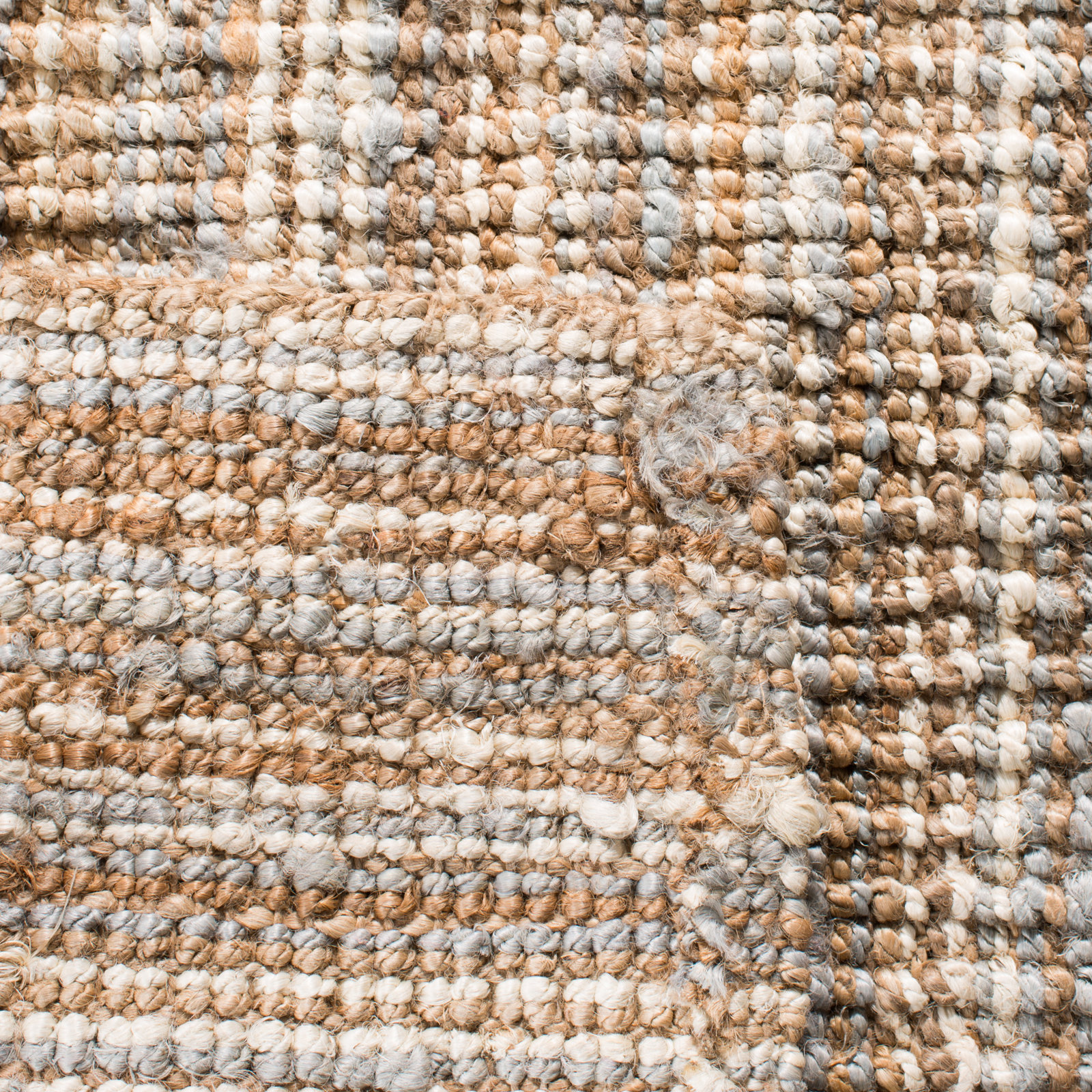 Auckland Striped Handmade Gray / Natural Area Rug, Rectangle 6' x 9'