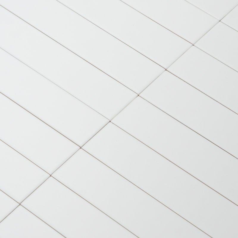 Carreau de mur de métro 2 po x 10 po Spectre Glow Matte, Neige / blanc laiteux