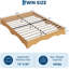 Base de lit, lit plateforme en bois avec motif ondulé, base de lit basse sans tête de lit, base de lit minimaliste sans bruit, assemblage facile, aucun sommier tapissier requis-2047236403-2047236406