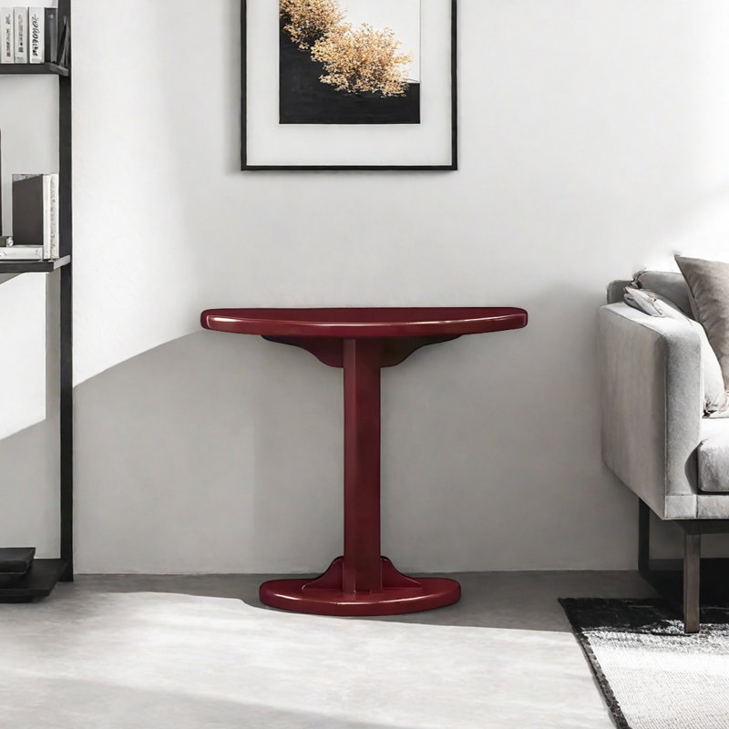 Console étroite tout en bois massif, H 31,5 po x l 39,37 po x P 9,84 po, Bois rouge