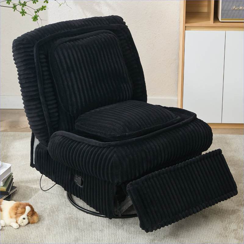 Fauteuil inclinable pivotant simple sans accoudoirs xpiyaer, Noir