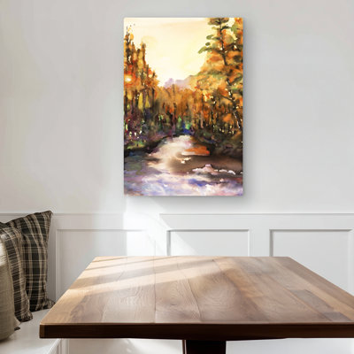 Merced River - Orange Trees Metal Print for Home Decor