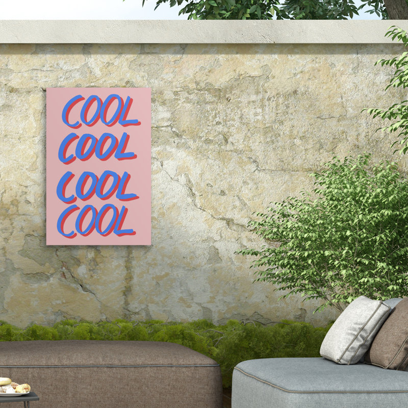 Cool Quote Pastel Pink and Blue Canvas Wall Art