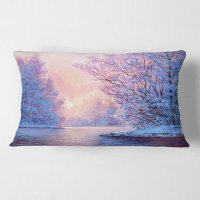 Housse de coussin et insert rectangulaire Landscape with the Riveroriginal