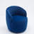 Velvet Fabric Swivel Accent Armchair Barrel Chair With Black Powder Coating Metal Ring,Blue-258062042