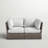 Patio Wicker Loveseat with Cushions, Fully Assembled