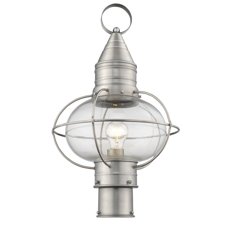 Tête de lanterne câblée 1 lumière Aster, Nickel brossé
