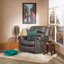  Fauteuil inclinable électrique en cuir synthétique surdimensionné de 39,8 po de large avec port USB-1847845167
