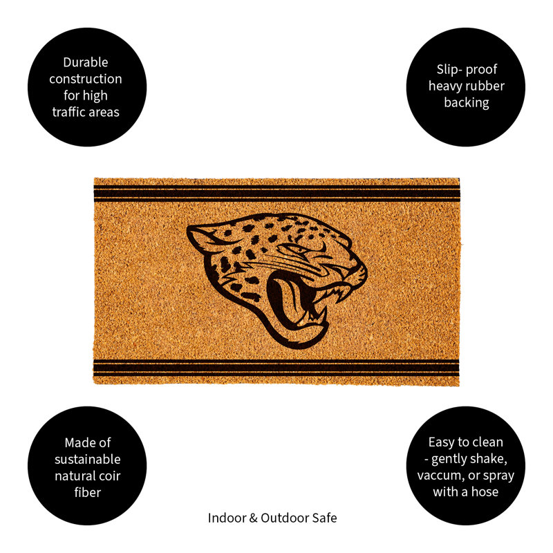 Tapis d'entrée antidérapant Jacksonville Jaguars 28 po x 16 po