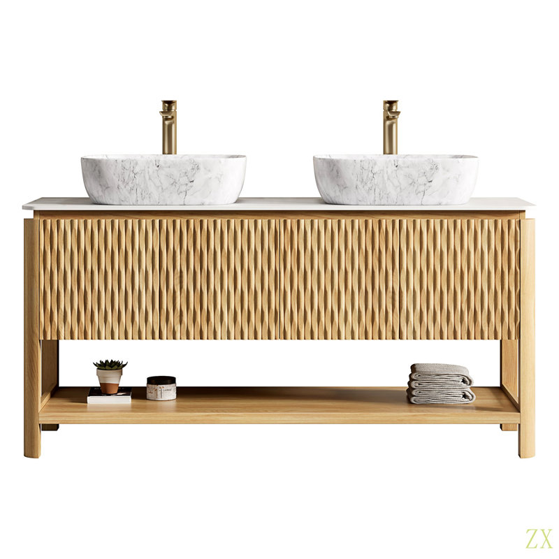 Meuble-lavabo et éviers de salle de bain Sharma, 60"