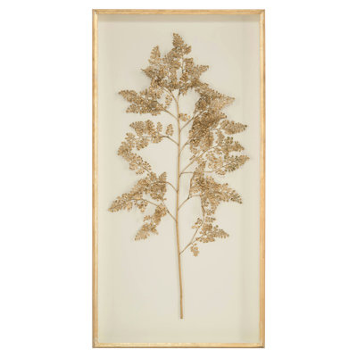 Golden Frond On Ivory II