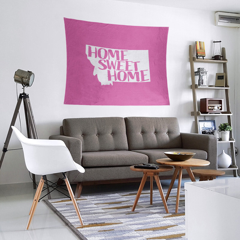 Tapisserie Home Sweet Montana, H 51 po x l 60 po, Rose
