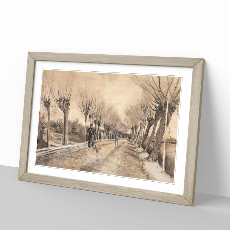 Road in Etten by Vincent Van Gogh - Picture Frame Painting, 48cm H x 65cm W x 2cm D, Oak Framed