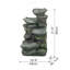 Fontaine d'extérieur en pierre 19 x 15 x 31,5 po