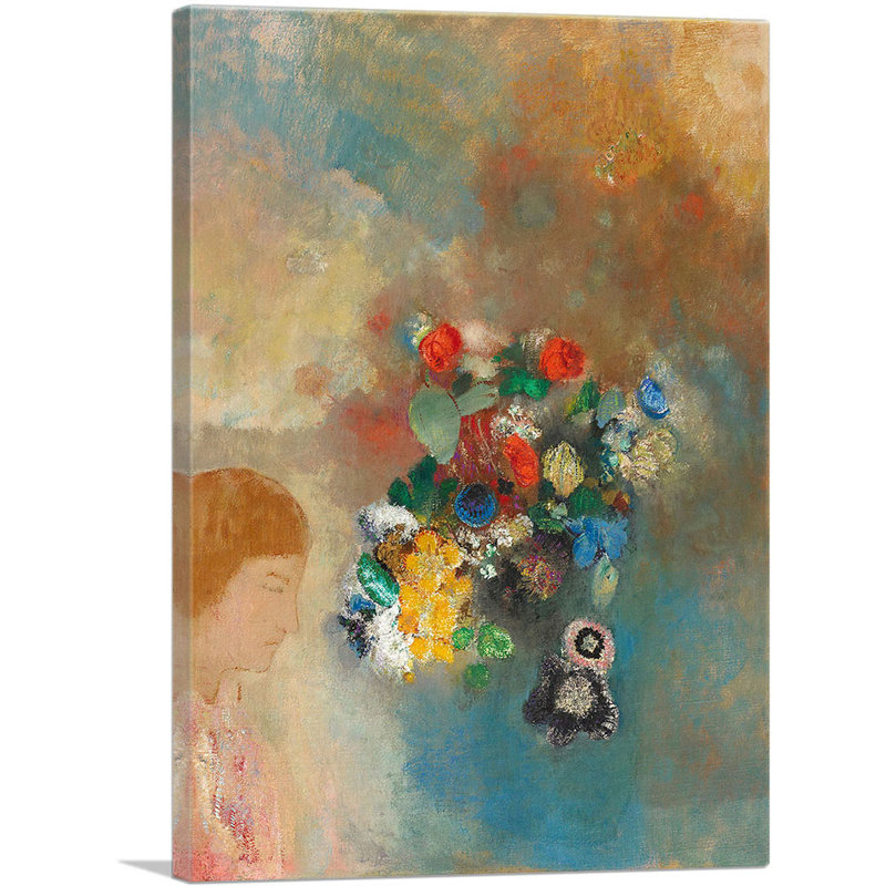 «The Dream 1908» par Odilon Redon, reproduction d'art sur toile tendue, H 40 po x l 26 po x P 1,5 po