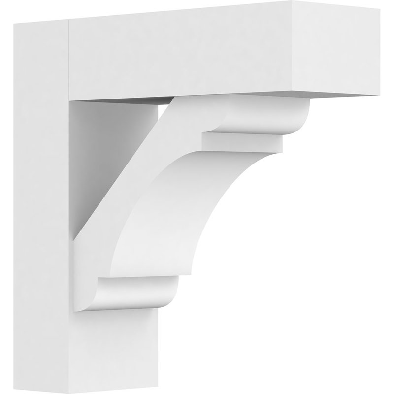 Support standard en PVC de qualité architecturale avec extrémités en bloc l 5 po x P 16 po x H 16 po