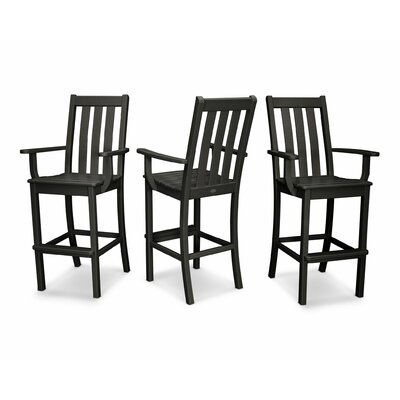 Vineyard Bar Arm Chair 3-Pack -  POLYWOOD®, PWS398-1-BL