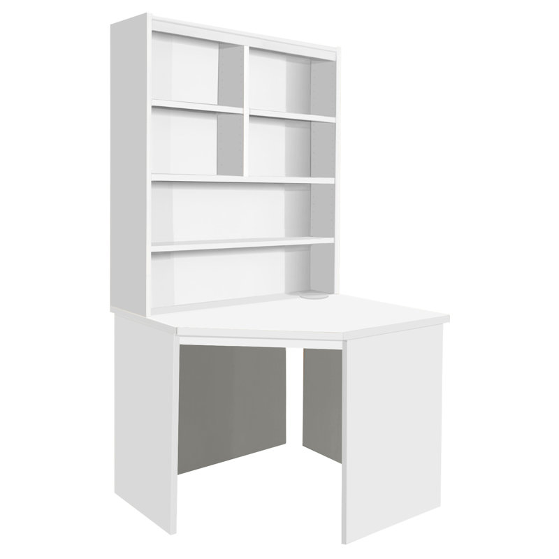 Fiona Solid Wood Computer Desk, White
