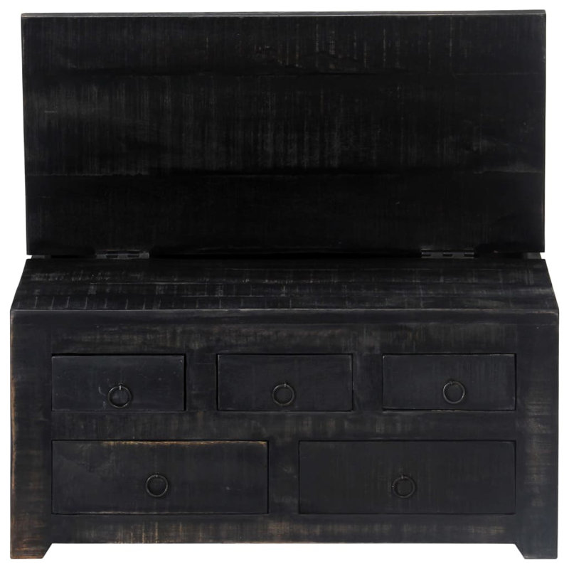Birchview Solid Wood Block Coffee Table with Storage