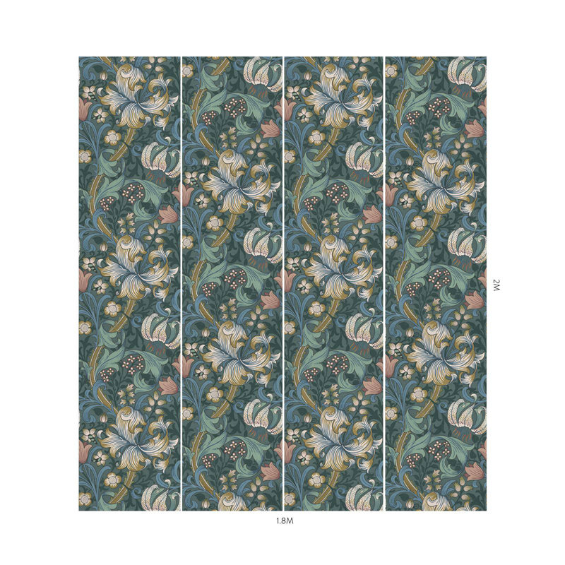 GOLDEN LILY Wallpaper - Euphorbia 9'10" - full height wallpaper