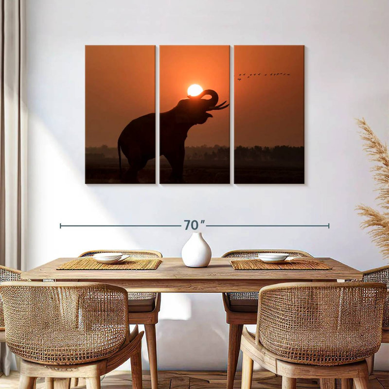 Brampt Elephant Call Silhouette, 36" H x 57" W