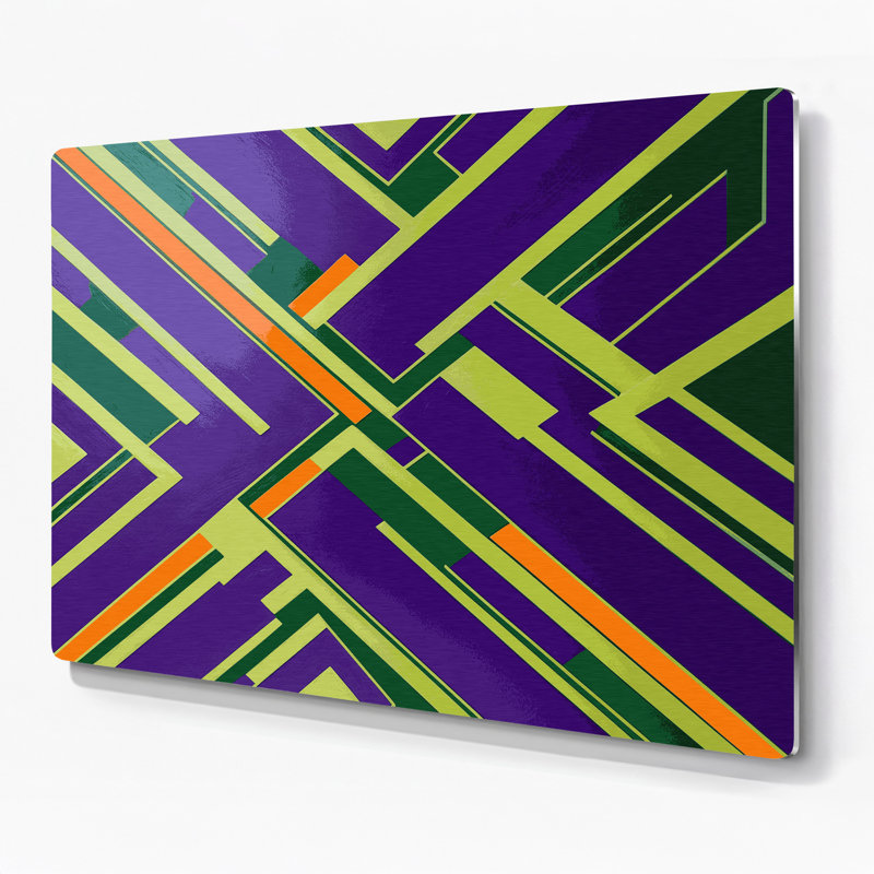 Art mural en métal Hard Edge 86, H 12 po x l 18 po