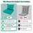 Fade Resistant Outdoor Chair Cushions Set Of 4, 19X19 Deep Seat Patio Cushions, 28D High Resilience Foam Replacement Patio Chair Cushions Set Of 4 With Removable Cover For Sofa, Adirondack Chair, Sectional,Turquoise-124950021-124950020