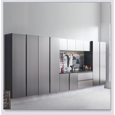 Wall Mounted Garage Cabinet – Soft Closing, Deep Storage – E0 Board, Water/Heat/Scratch Resistant