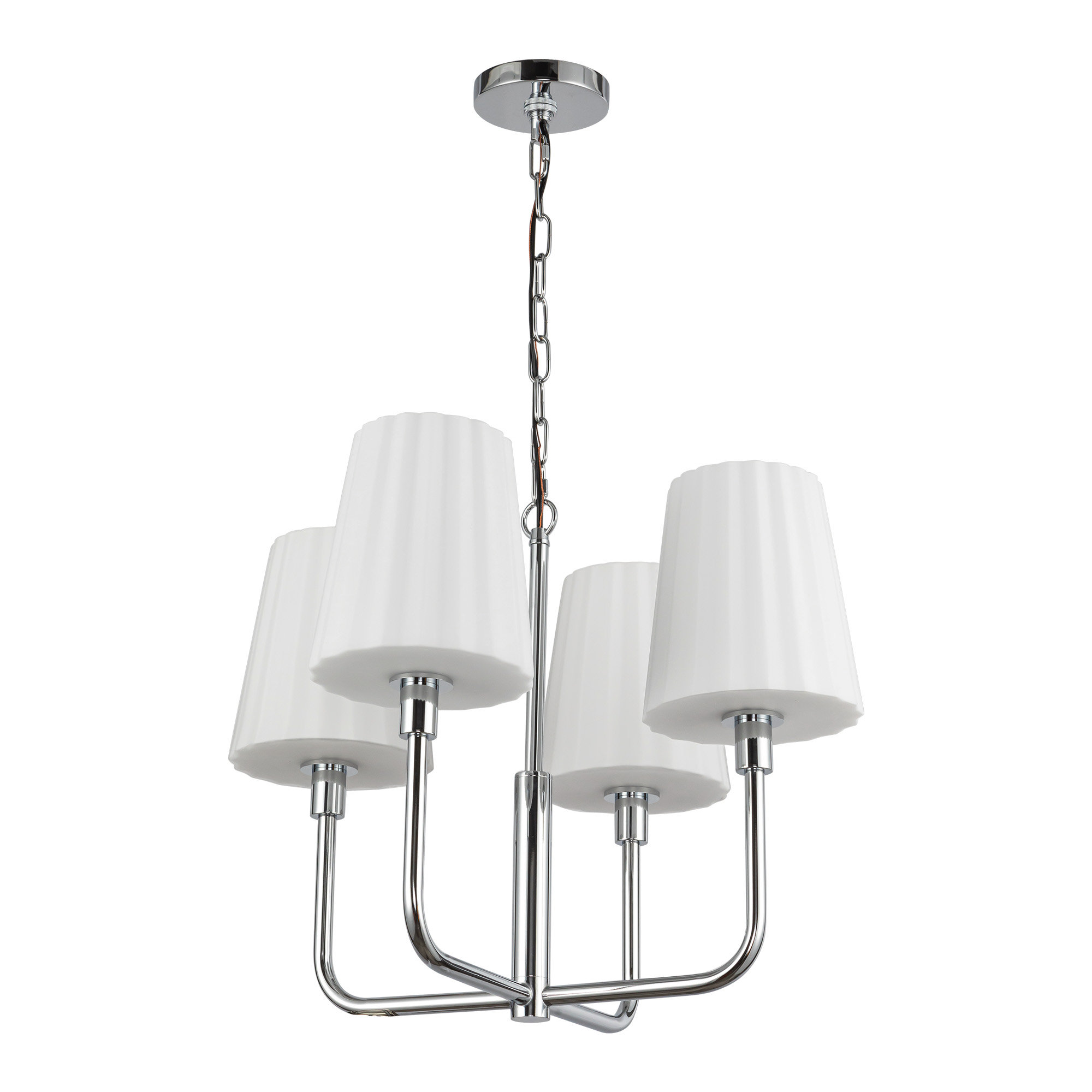 Tindra 4 - Light Metal Dimmable Chandelier, Chrome