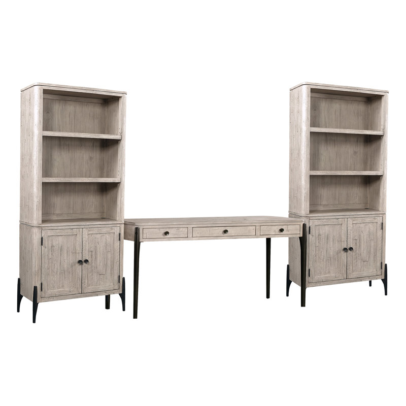 Kenton Desk & 2 Door Bookcases