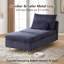  Méridienne 63 po en velours côtelé 63 po, mobilier de style Mid-Century moderne, canapé-lit pour salon, appartement-1311725980