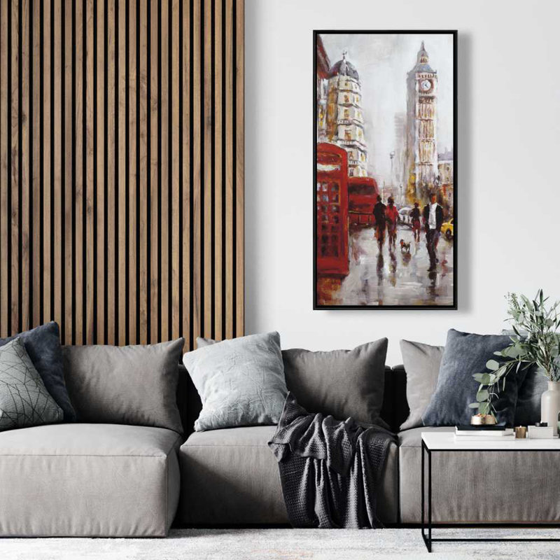 Toile Big Ben London - décor de chambre rouge | Art encadré